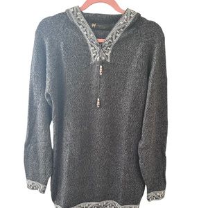 Peruvian 100% Alpaca Hooded Sweater